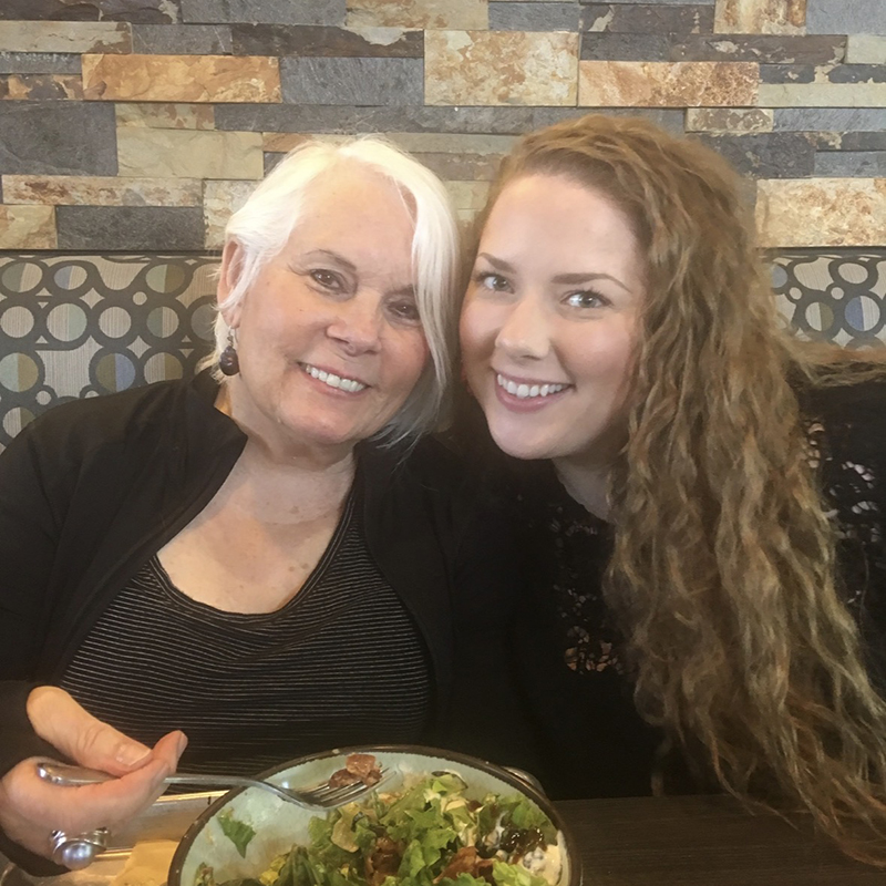 Chelsea and her mother, Darla, smiling together 30 years after Darla’s breast cancer diagnosis